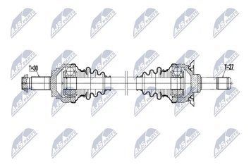 Піввісь зад лев BMW 5 f10 09-, 33207614289 NPWBM232 NPW-BM-232 фото