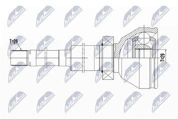 Шарнір рівних кутових швидкостей прав volvo xc90 2002-08.2006, 30735886 NPWVV072 NPW-VV-072 фото